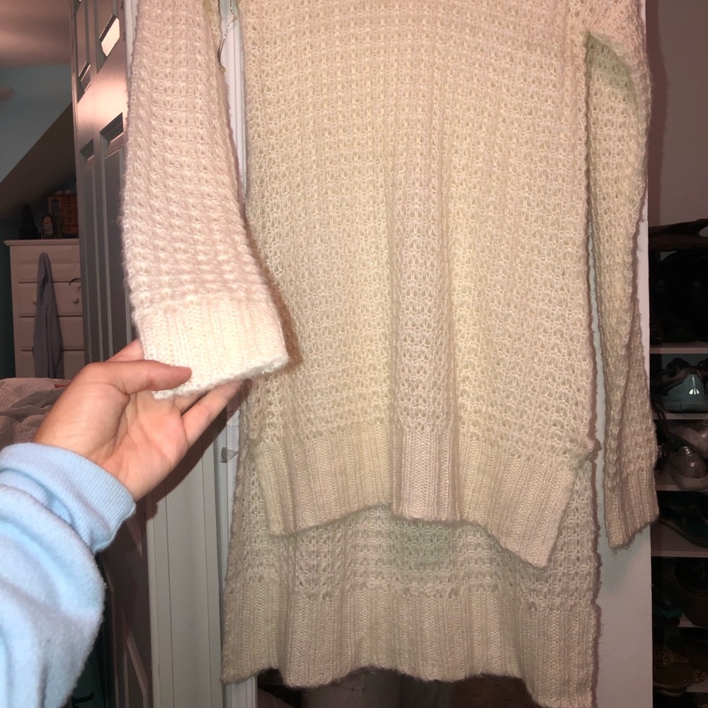 Long hi-lo sweater